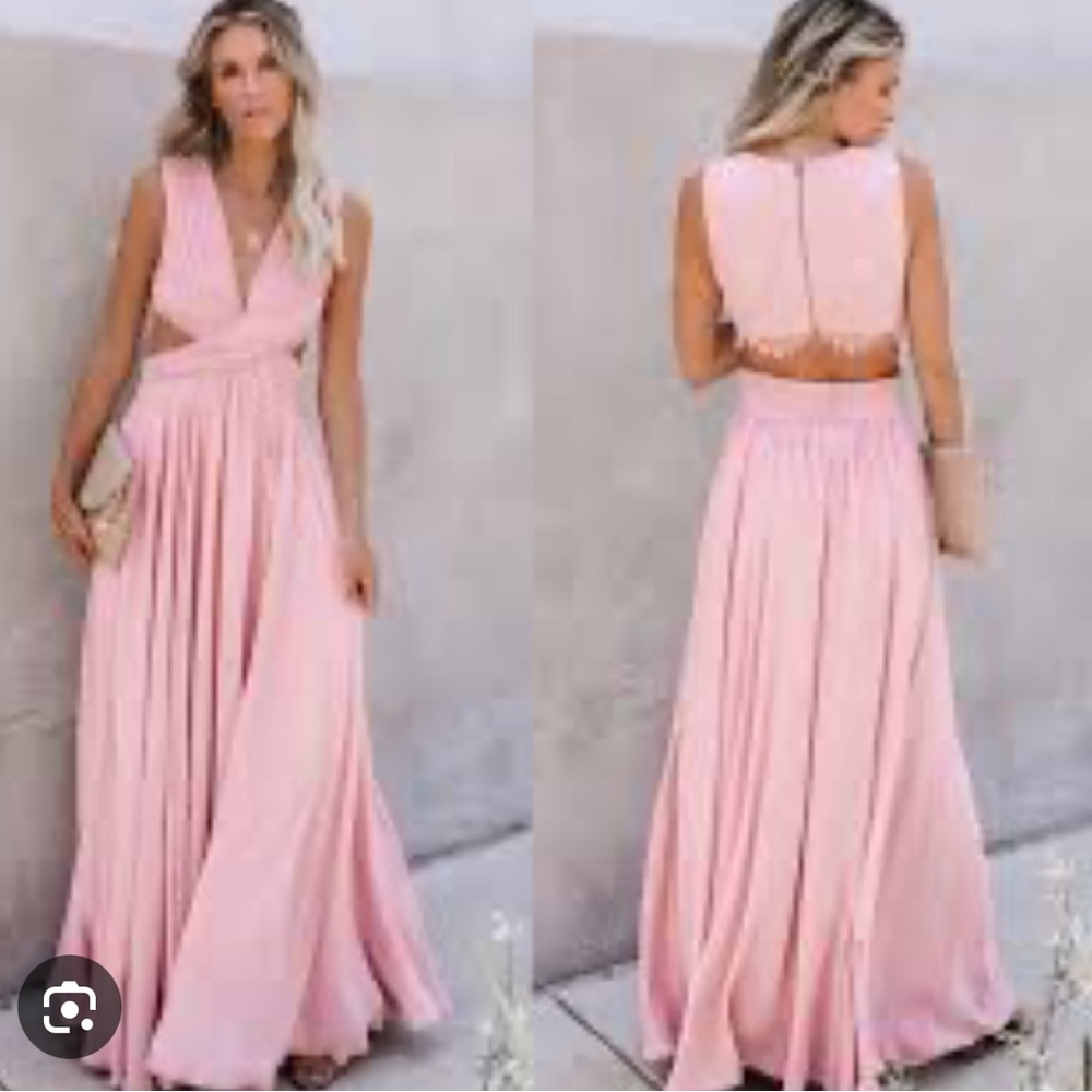 Vici Dolls pink maxi dress